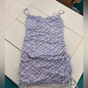 Floral Ruched Bodycon Mini Dress